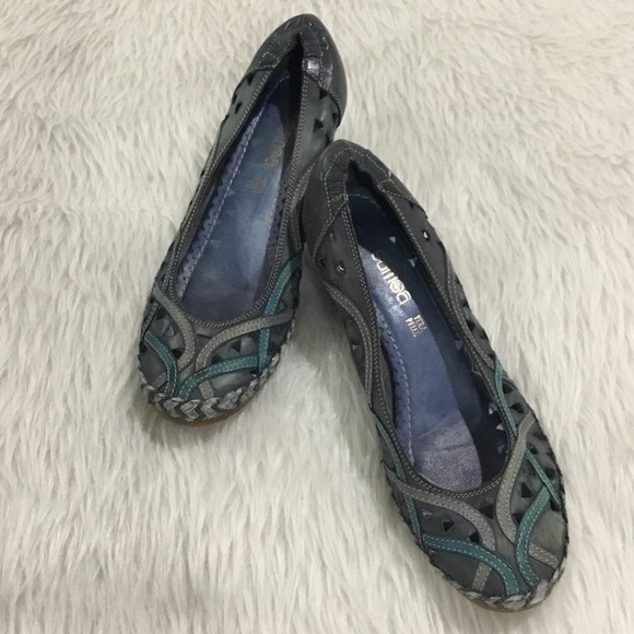 Samoa women’s blue Italian leather slip on platform shoes size 10 - Picture 2 of 8